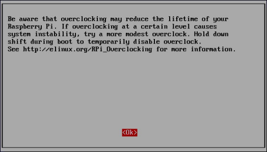 Подсказка в raspi-config о режиме безопасной загрузки при удержании Shift