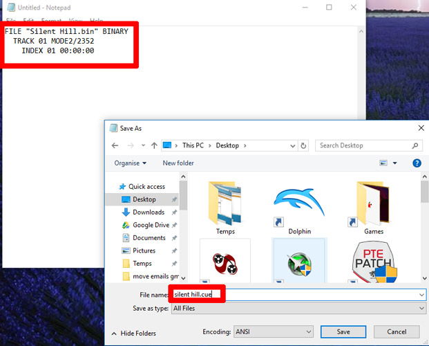 Окно генерации CUE файла или пример CUE