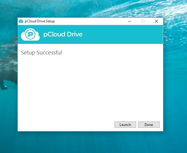 pcloud set up successful