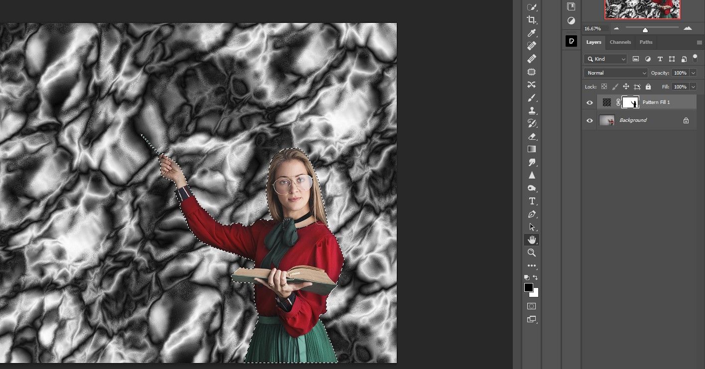 выполнение Alt + Backspace для заливки
