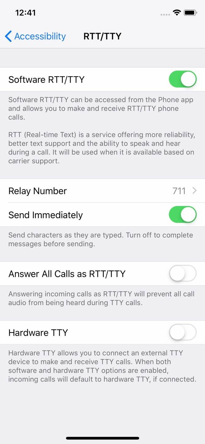 Параметры RTT на iOS