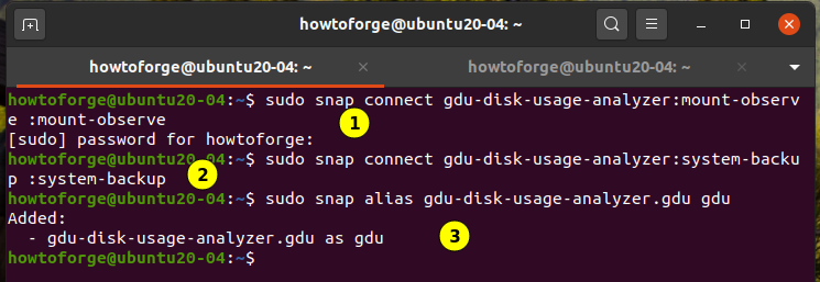 Настройка GDU после установки через Snap