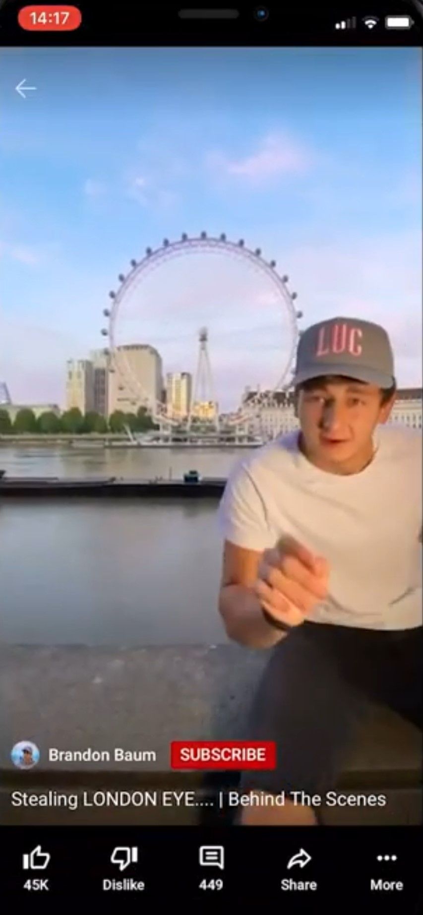 Ребёнок на фоне колеса обозрения, пример вертикального кадра