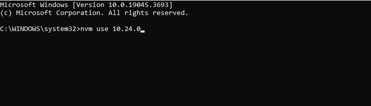 Переключение версии Node с помощью nvm