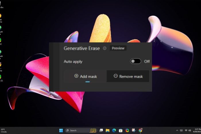 Generative Erase в «Фотографии» Windows — как пользоваться