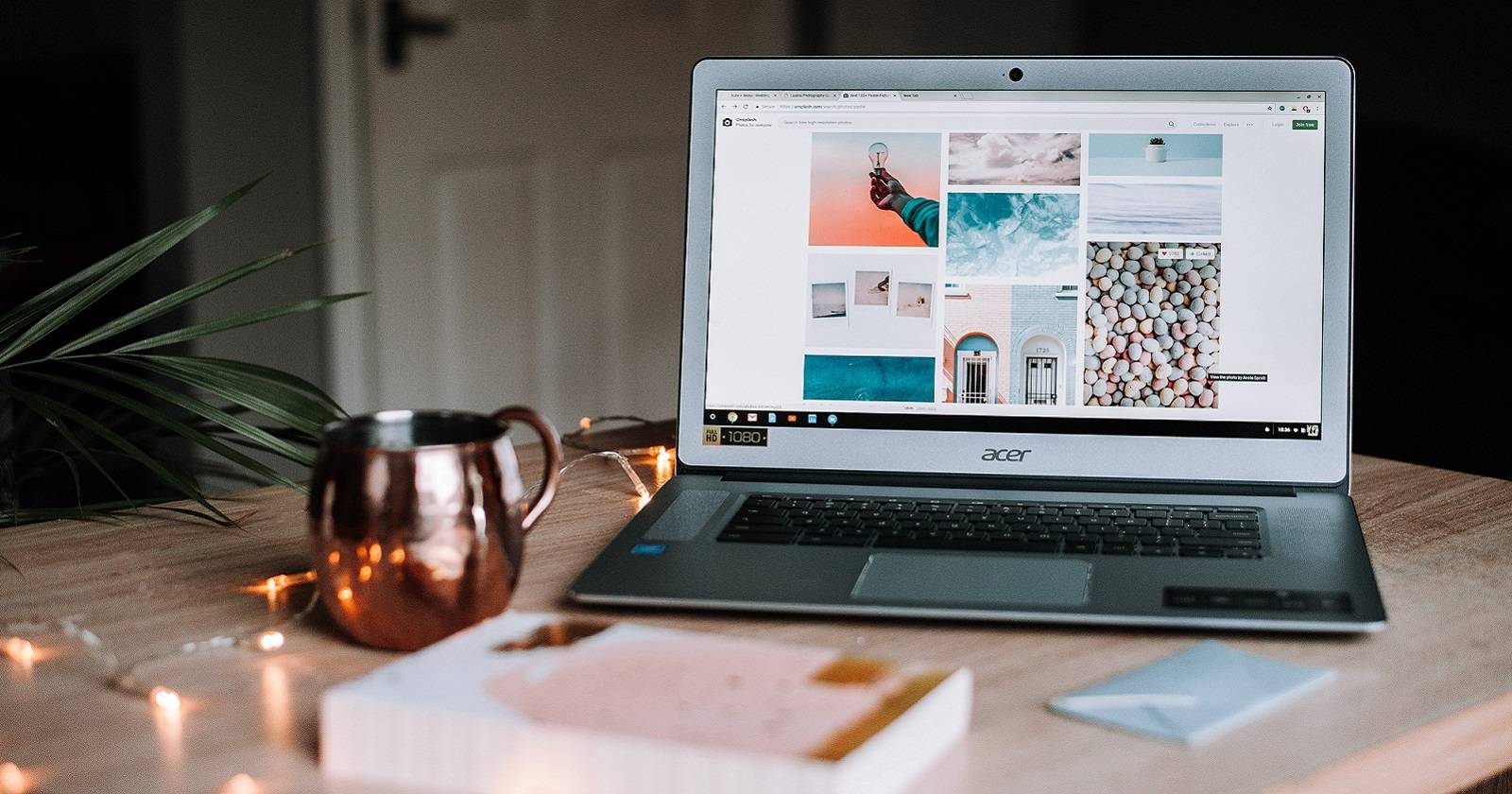 Веб-сайт, открытый в браузере на рабочем столе