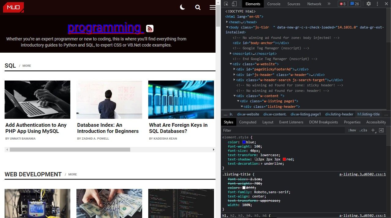 Примеры стилизации текста в CSS