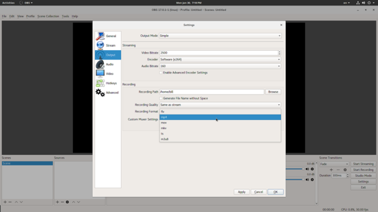 Запись и стрим игр на Linux с OBS Studio