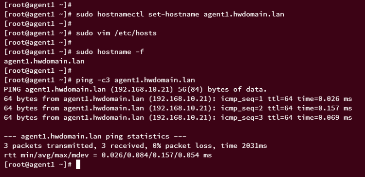 Настройка hostname и FQDN на Puppet Agent