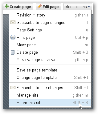 Добавление участников и уровней доступа в Google Sites