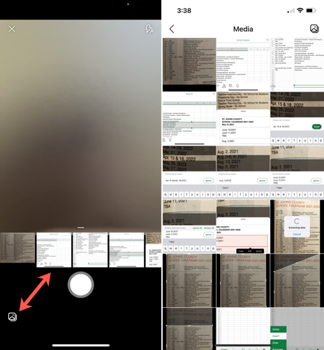 Выбор изображения для распознавания данных