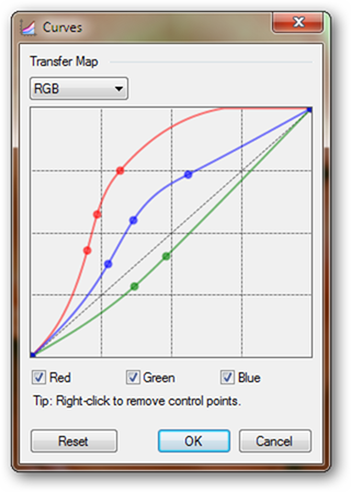 Интерфейс Баланс цвета (Color Balance)