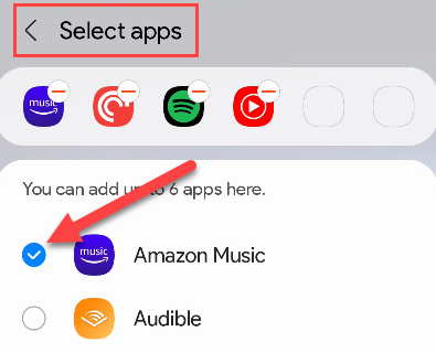 Выберите ярлыки и нажмите стрелку назад для сохранения.