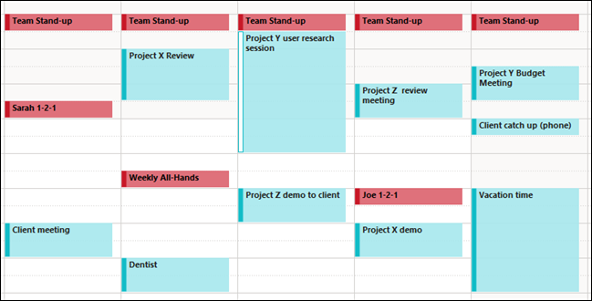 Outlook события с одной категорией