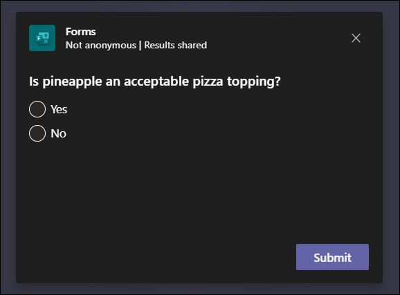 Опрос в окне встречи