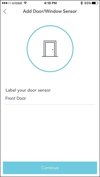 Присвоение имени датчику в приложении