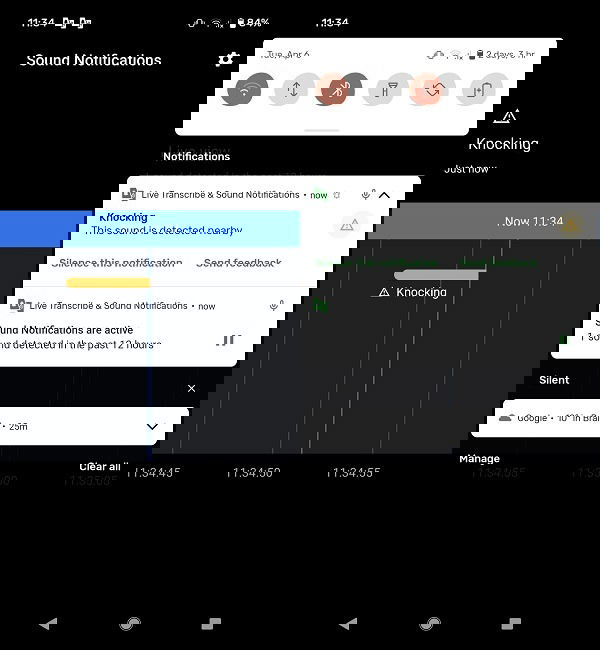Обнаружен стук — уведомления