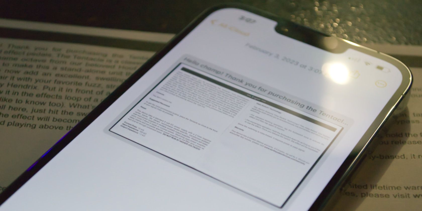 Экспорт сканов из Apple Notes