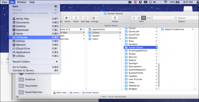 Установка системной заставки в /Library/Screen Savers