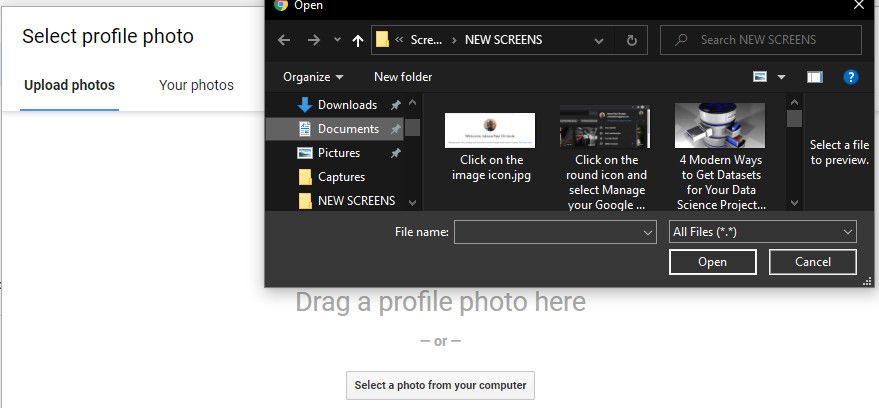 Выберите фото с устройства или из облака