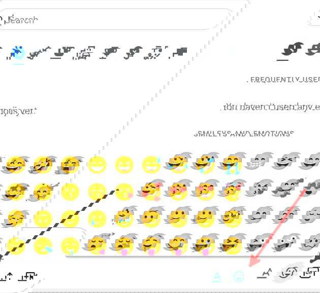 Поиск эмодзи в сообщениях Spaces