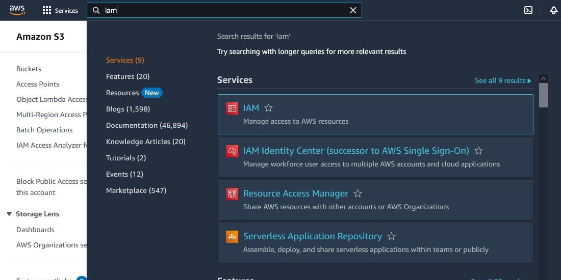 Результаты поиска IAM