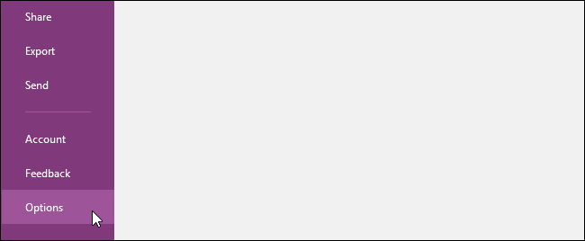 Снимок экрана: раздел Дополнительно в параметрах OneNote