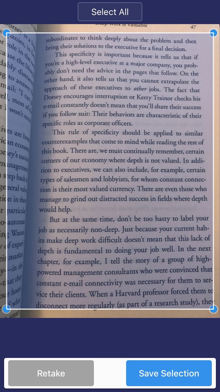 Интерфейс Scanner Mini: список сканированных документов