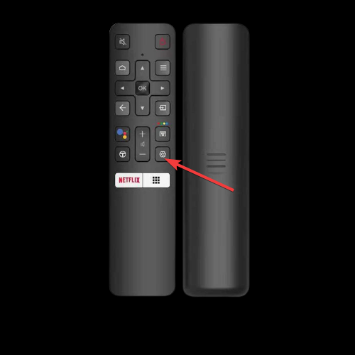 Меню настроек на телевизоре с красными полосами