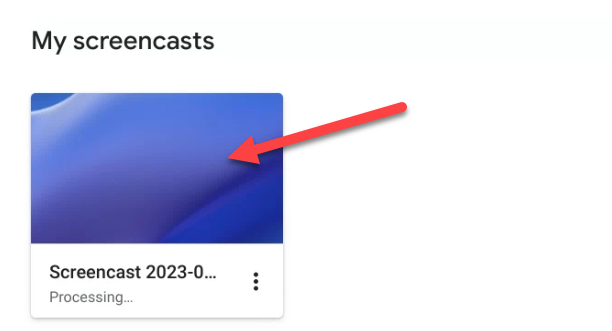 Список сохранённых Screencast в приложении.