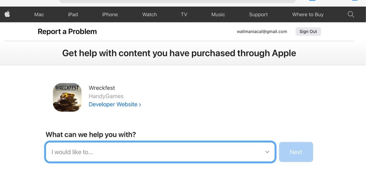 Страница входа Apple ID в браузере для отправки запроса