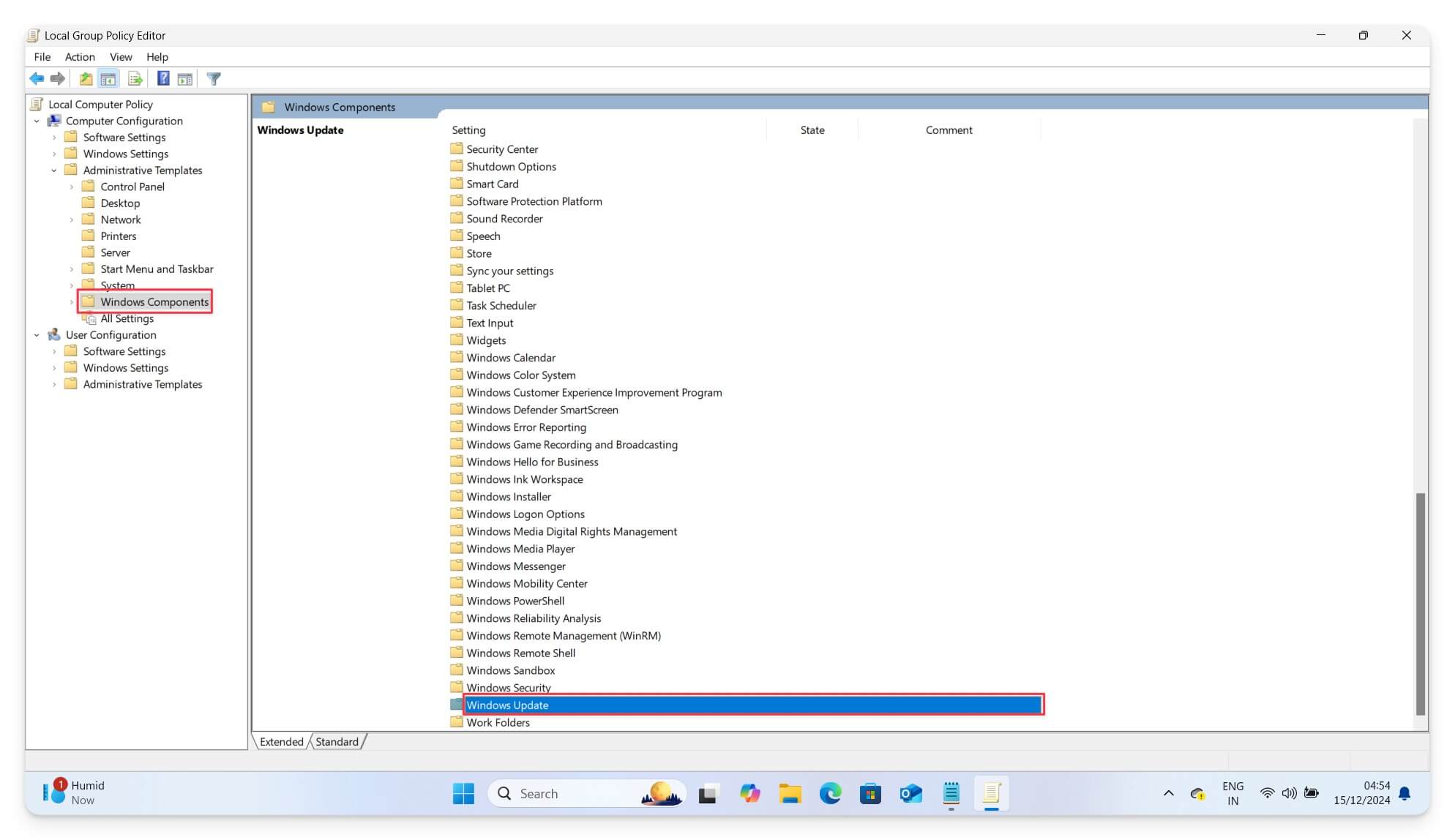 Компонент Центра обновления Windows