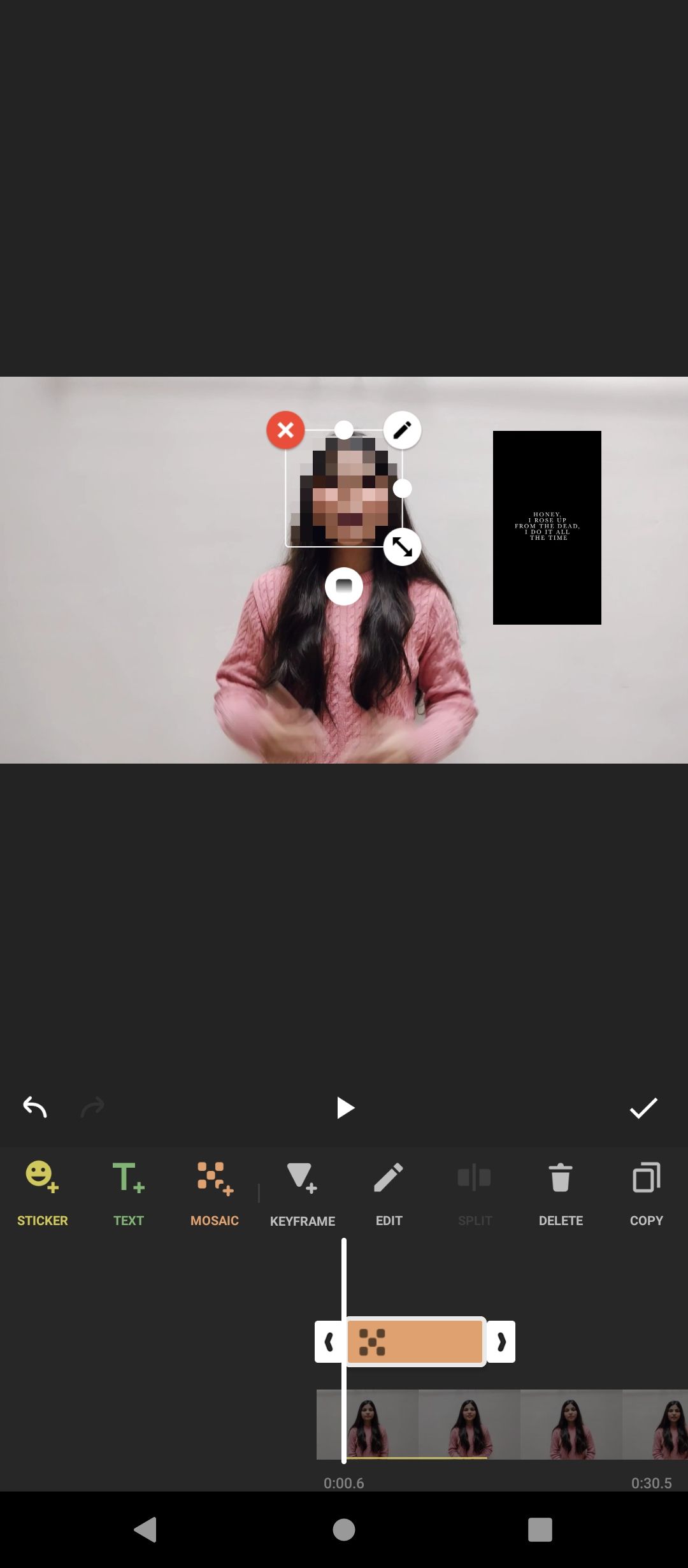 Применение мозаики для скрытия