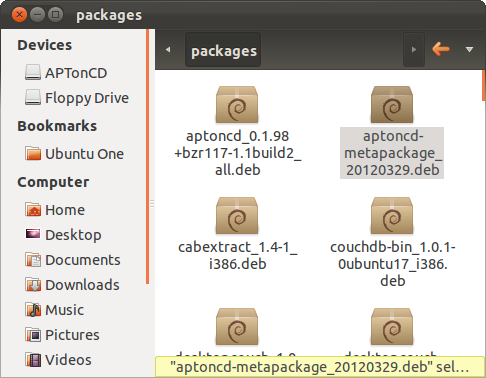 Установка мета-пакета aptoncd-metapackage с диска