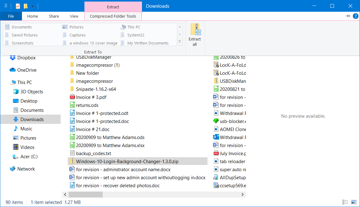 Вкладка инструментов для работы с архивами в Проводнике Windows
