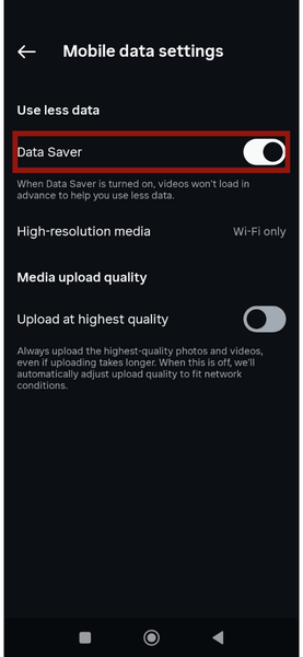 Экономия данных в Instagram: отключение предзагрузки видео