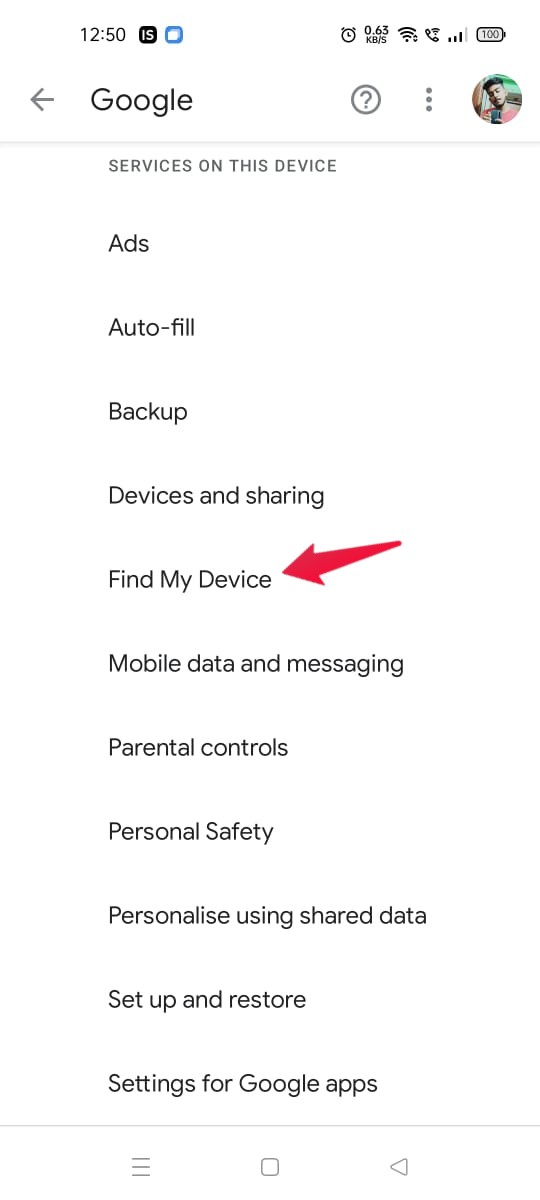 Настройка Find My Device