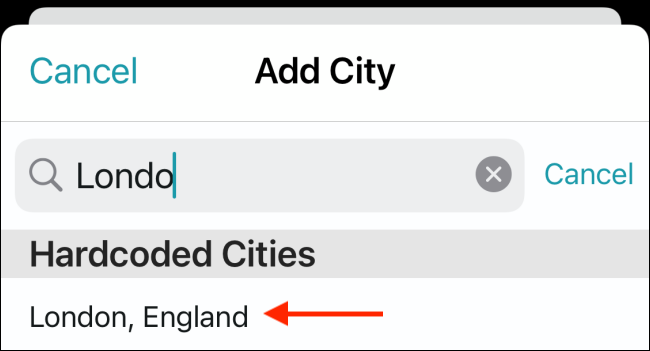Поиск и добавление локации в World Clock Time Widget
