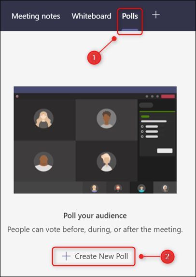 Вкладка Опросы с кнопкой Создать новый опрос