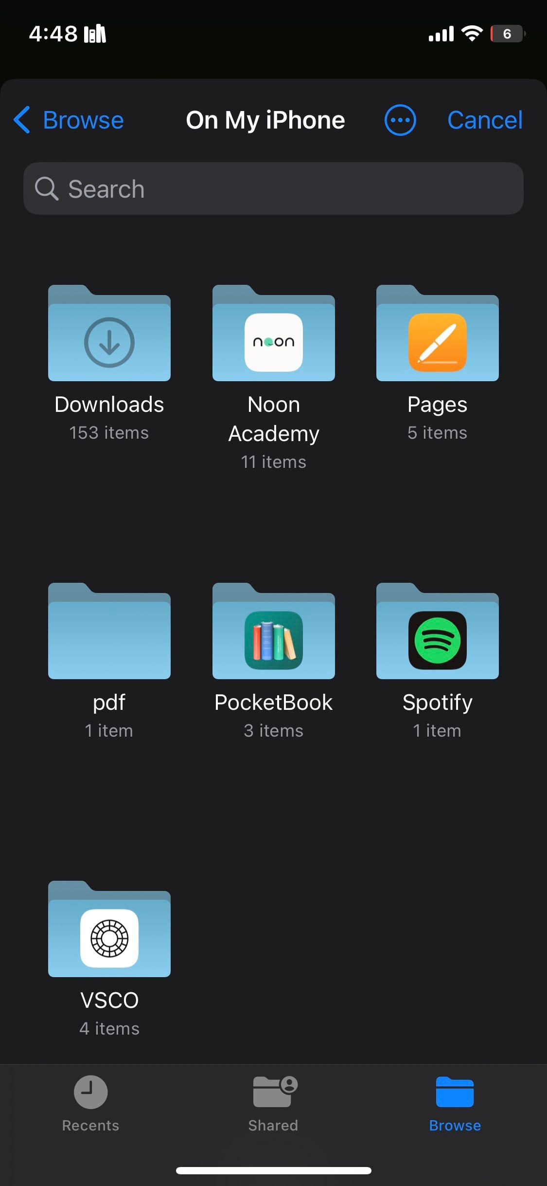 Просмотр файлов на iPhone в приложении Файлы