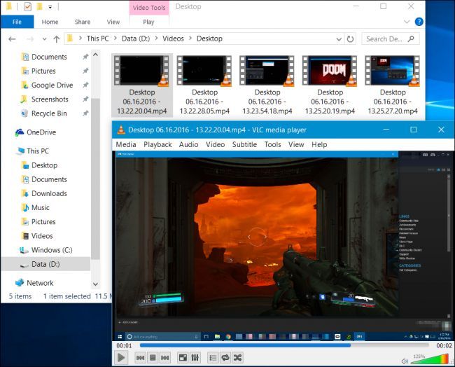 Записи появляются в подпапках папки Видео