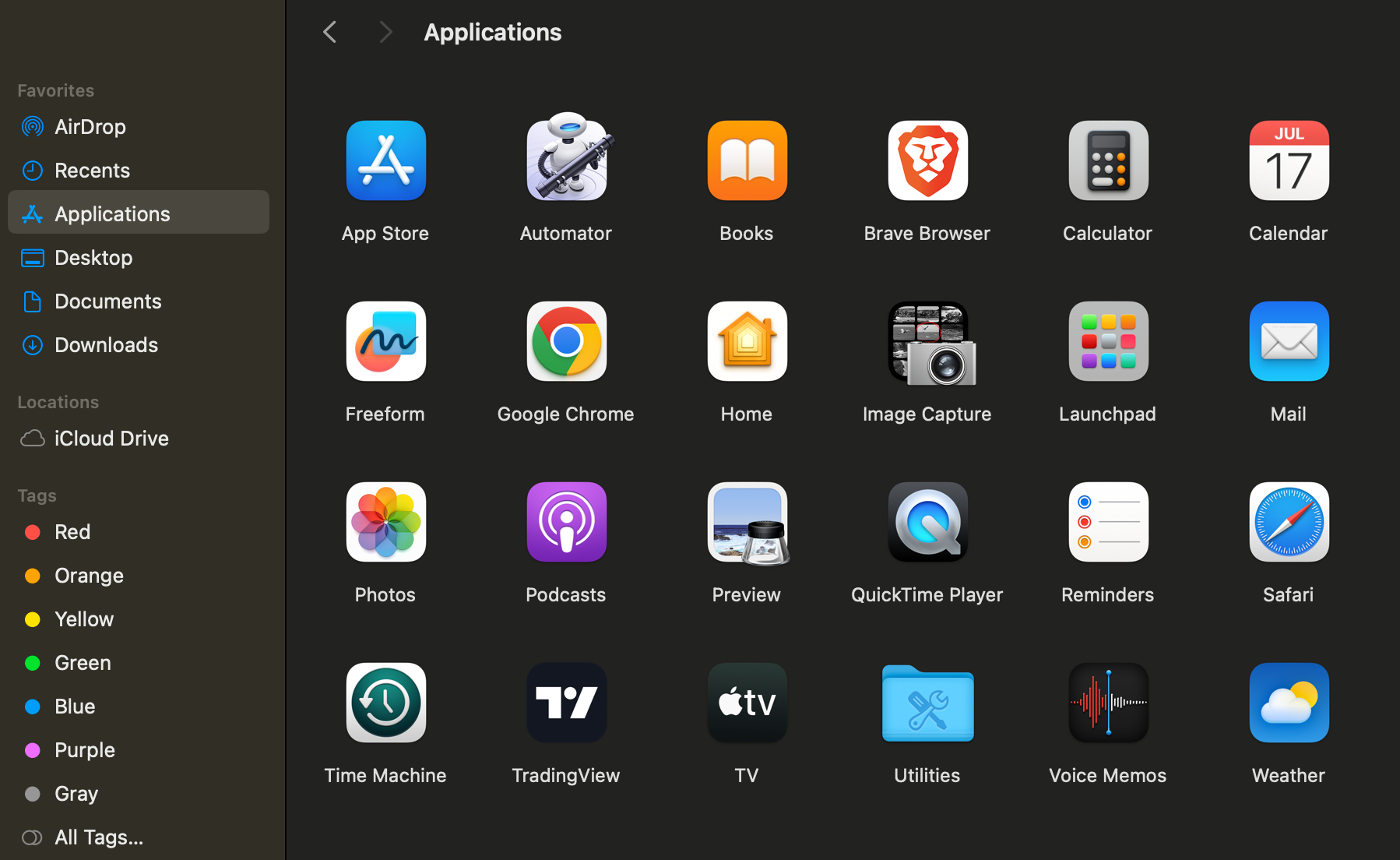 Проверка установленных приложений на macOS