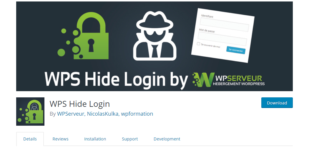 Страница плагина WPS Hide Login в репозитории WordPress