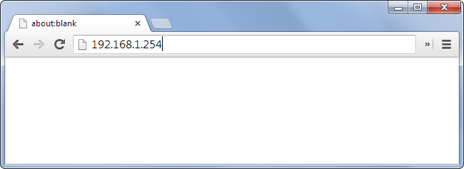 Доступ к странице настроек роутера в браузере