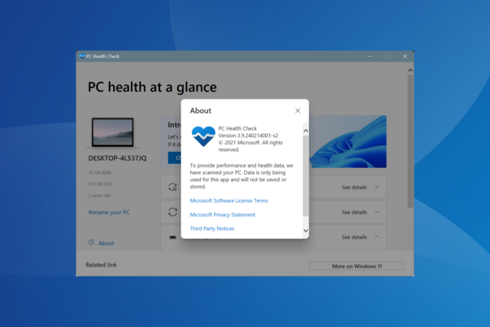 Как обновить PC Health Check на Windows