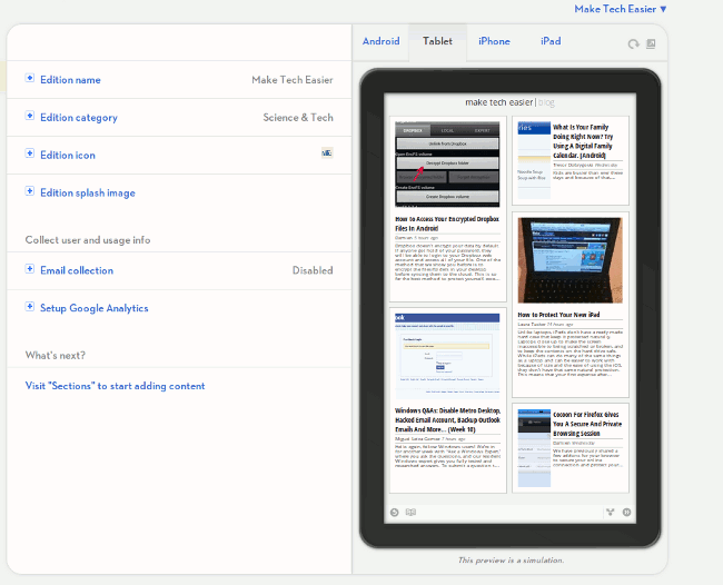 Настройки издания: изменение имени, категории и заставки