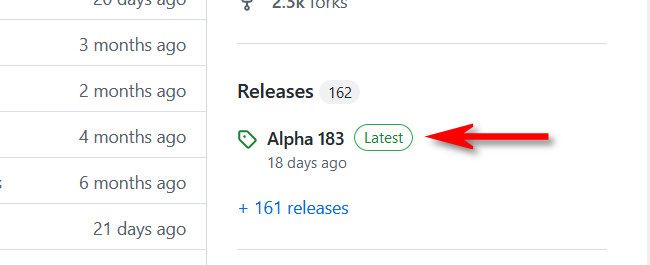 Нажмите на последнюю релизную версию на GitHub