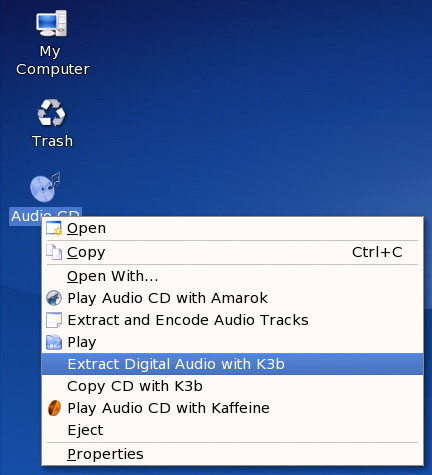 Конвертация CD в MP3/Ogg через K3b