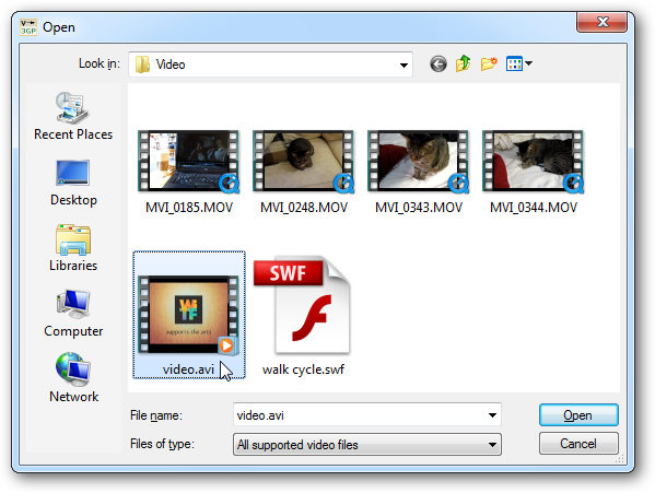 Список файлов в очереди конвертера