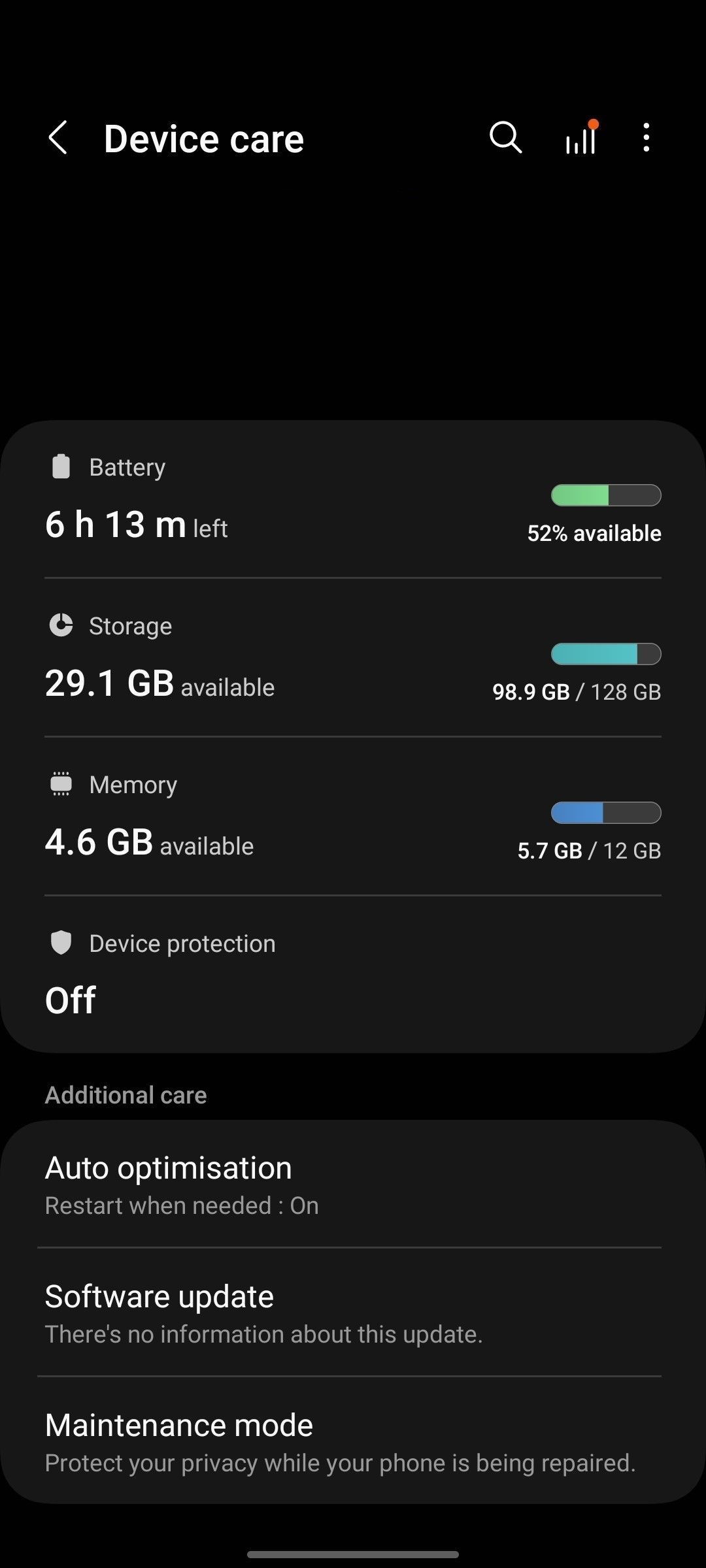 Выбрать опцию защиты устройства в настройках Samsung